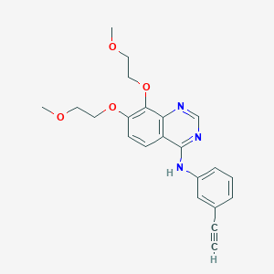 molecular formula C22H23N3O4 B12088611 N-(3-Ethynylphenyl)-7,8-bis(2-methoxyethoxy)quinazolin-4-amine 