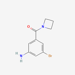 molecular formula C10H11BrN2O B12088623 (3-Amino-5-bromo-phenyl)-azetidin-1-yl-methanone 