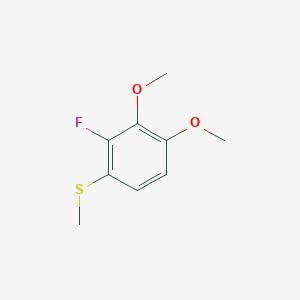 molecular formula C9H11FO2S B12088673 Benzene, 2-fluoro-3,4-dimethoxy-1-(methylthio)- CAS No. 1803849-02-6