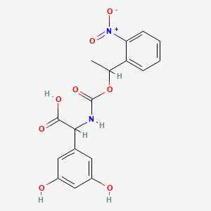 molecular formula C17H16N2O8 B12088718 2-(3,5-Dihydroxyphenyl)-2-[1-(2-nitrophenyl)ethoxycarbonylamino]acetic acid 