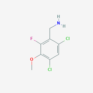 molecular formula C8H8Cl2FNO B12088743 4,6-Dichloro-2-fluoro-3-methoxybenzylamine 