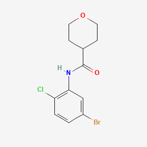 molecular formula C12H13BrClNO2 B12088751 N-(5-bromo-2-chlorophenyl)oxane-4-carboxamide 