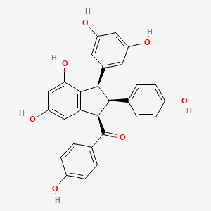 1-[(1R,2R,3R)-3-(3,5-Dihydroxy-phenyl)-4,6-dihydroxy-2-(4-hydroxy-phenyl)-indan-1-yl]-1-(4-hydroxy-phenyl)-methanone