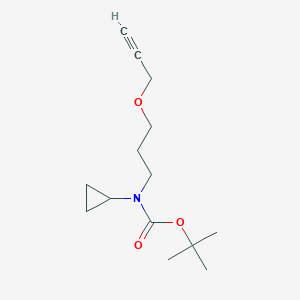 molecular formula C14H23NO3 B12088844 tert-Butyl N-cyclopropyl-N-(3-prop-2-ynoxypropyl)carbamate 