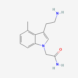 molecular formula C13H17N3O B12088864 2-[3-(2-aminoethyl)-4-methyl-1H-indol-1-yl]acetamide 
