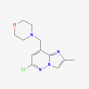 molecular formula C12H15ClN4O B12088867 Imidazo[1,2-b]pyridazine, 6-chloro-2-methyl-8-(4-morpholinylmethyl)- CAS No. 1422006-68-5