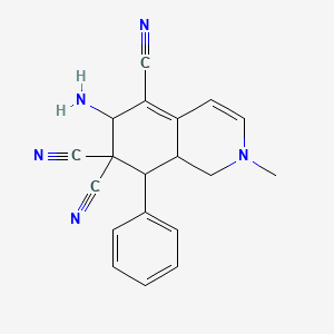 6-Amino-2-methyl-8-phenyl-1,6,8,8a-tetrahydroisoquinoline-5,7,7-tricarbonitrile