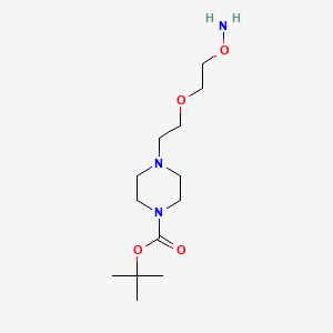 molecular formula C13H27N3O4 B12088904 4-[2-(2-Aminooxy-ethoxy)-ethyl]-piperazine-1-carboxylic acid tert-butyl ester 