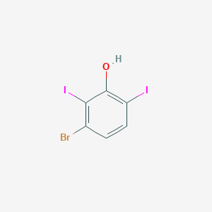 molecular formula C6H3BrI2O B12088925 3-Bromo-2,6-diiodophenol CAS No. 28165-58-4