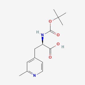 molecular formula C14H20N2O4 B12088949 (2R)-2-(tert-butoxycarbonylamino)-3-(2-methyl-4-pyridyl)propanoic acid 
