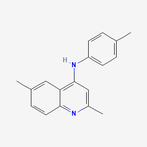 molecular formula C18H18N2 B1208896 2,6-dimethyl-N-(4-methylphenyl)-4-quinolinamine 