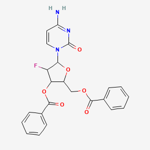 molecular formula C23H20FN3O6 B12088975 1-(3,5-O-Dibenzoyl-2-deoxy-2-fluoro-beta-D-arabinofuranosyl)cytosine 