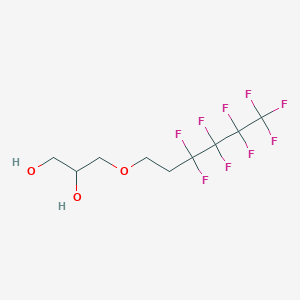 molecular formula C9H11F9O3 B12088977 3-[(3,3,4,4,5,5,6,6,6-Nonafluorohexyl)oxy]propane-1,2-diol CAS No. 135548-22-0
