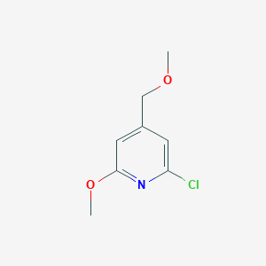 molecular formula C8H10ClNO2 B12088981 2-Chloro-6-methoxy-4-(methoxymethyl)pyridine CAS No. 1402738-51-5