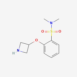 molecular formula C11H16N2O3S B12088987 2-(azetidin-3-yloxy)-N,N-dimethylbenzenesulfonamide 