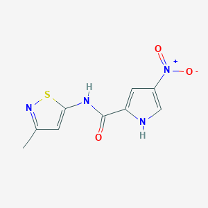 molecular formula C9H8N4O3S B12089017 N-(3-Methylisothiazol-5-yl)-4-nitro-1H-pyrrole-2-carboxamide 
