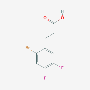 molecular formula C9H7BrF2O2 B12089022 3-(2-Bromo-4,5-difluorophenyl)propanoic acid 