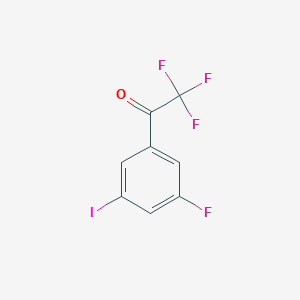 molecular formula C8H3F4IO B12089041 Ethanone, 2,2,2-trifluoro-1-(3-fluoro-5-iodophenyl)- CAS No. 2149598-29-6