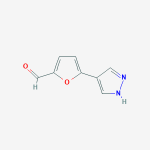 molecular formula C8H6N2O2 B12089062 5-(1H-Pyrazol-4-YL)furan-2-carbaldehyde 