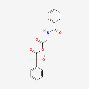 molecular formula C18H17NO5 B1208908 Benzoylglycyl phenyllactate CAS No. 3675-74-9