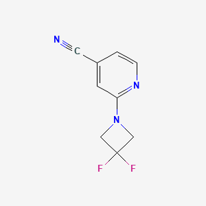 molecular formula C9H7F2N3 B12089099 2-(3,3-Difluoro-azetidin-1-yl)-isonicotinonitrile 