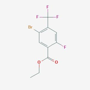 molecular formula C10H7BrF4O2 B12089111 Ethyl 5-bromo-2-fluoro-4-(trifluoromethyl)benzoate 