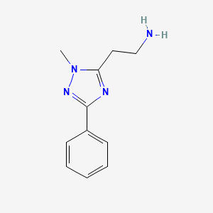 molecular formula C11H14N4 B12089119 2-(1-Methyl-3-phenyl-1H-1,2,4-triazol-5-yl)ethan-1-amine 