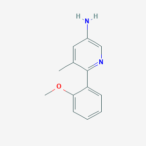 molecular formula C13H14N2O B12089124 6-(2-Methoxyphenyl)-5-methylpyridin-3-amine 