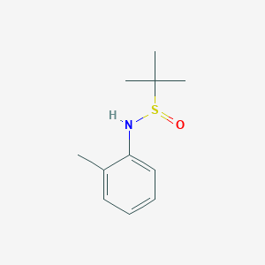 molecular formula C11H17NOS B12089130 (R)-2-Methyl-N-(o-tolyl)propane-2-sulfinamide 