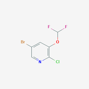 molecular formula C6H3BrClF2NO B12089134 5-Bromo-2-chloro-3-(difluoromethoxy)pyridine 