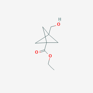 molecular formula C9H14O3 B12089152 Ethyl 3-(hydroxymethyl)bicyclo[1.1.1]pentane-1-carboxylate 