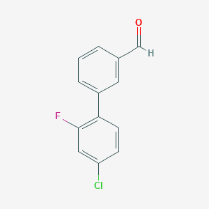 molecular formula C13H8ClFO B12089172 4'-Chloro-2'-fluoro-[1,1'-biphenyl]-3-carbaldehyde 