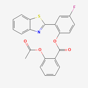 molecular formula C22H14FNO4S B12089183 [2-(1,3-benzothiazol-2-yl)-4-fluorophenyl] 2-acetyloxybenzoate 