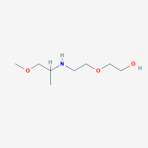 molecular formula C8H19NO3 B12089192 2-{2-[(1-Methoxypropan-2-yl)amino]ethoxy}ethan-1-ol 