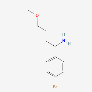 molecular formula C11H16BrNO B12089199 1-(4-Bromophenyl)-4-methoxybutan-1-amine 