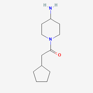 molecular formula C12H22N2O B12089207 1-(4-Aminopiperidin-1-yl)-2-cyclopentylethan-1-one 