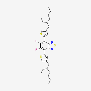 molecular formula C30H38F2N2S3 B12089222 5,6-Difluoro-4,7-bis-(4-(2-ethylhexyl)-2-thienyl)-2,1,3-benzothiadiazole 