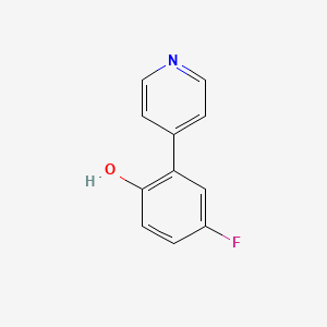 molecular formula C11H8FNO B12089232 4-Fluoro-2-pyridin-4-yl-phenol 