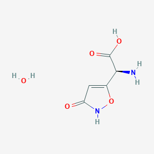 molecular formula C5H8N2O5 B12089265 (S)-2-Amino-2-(3-oxo-2,3-dihydroisoxazol-5-yl)acetic acid hydrate 
