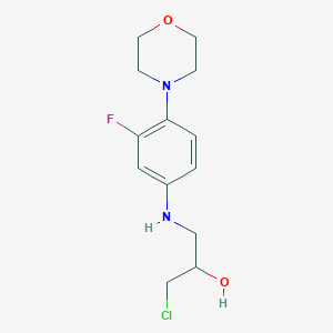 molecular formula C13H18ClFN2O2 B12089272 1-Chloro-3-(3-fluoro-4-morpholin-4-ylanilino)propan-2-ol 