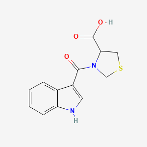 molecular formula C13H12N2O3S B12089286 3-(1H-indole-3-carbonyl)-1,3-thiazolidine-4-carboxylic acid 