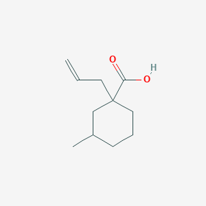molecular formula C11H18O2 B12089291 3-Methyl-1-(prop-2-en-1-yl)cyclohexane-1-carboxylic acid 