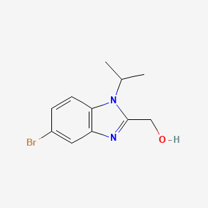 molecular formula C11H13BrN2O B12089305 (5-Bromo-1-isopropyl-1H-benzo[d]imidazol-2-yl)methanol 