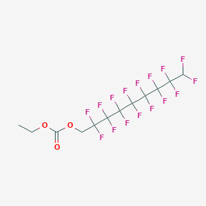 molecular formula C12H8F16O3 B12089320 Ethyl 1H,1H,9H-perfluorononyl carbonate 