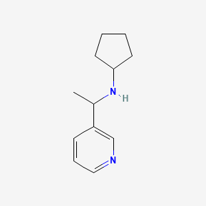 molecular formula C12H18N2 B12089347 N-[1-(pyridin-3-yl)ethyl]cyclopentanamine 