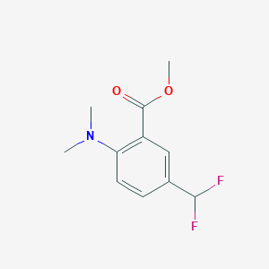 molecular formula C11H13F2NO2 B12089395 Benzoic acid, 5-(difluoromethyl)-2-(dimethylamino)-, methyl ester CAS No. 2149590-95-2