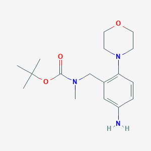 molecular formula C17H27N3O3 B12089420 tert-Butyl 5-amino-2-morpholinobenzyl(methyl)carbamate 