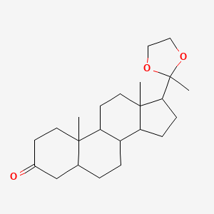 molecular formula C23H36O3 B12089428 (5alpha)-Pregnane-3,20-dione Cyclic 20-(1,2-Ethanediyl Acetal) 
