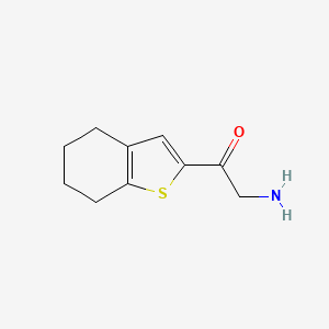 molecular formula C10H13NOS B12089436 2-Amino-1-(4,5,6,7-tetrahydro-1-benzothiophen-2-yl)ethan-1-one 