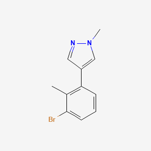 molecular formula C11H11BrN2 B12089442 4-(3-Bromo-2-methylphenyl)-1-methyl-1H-pyrazole 